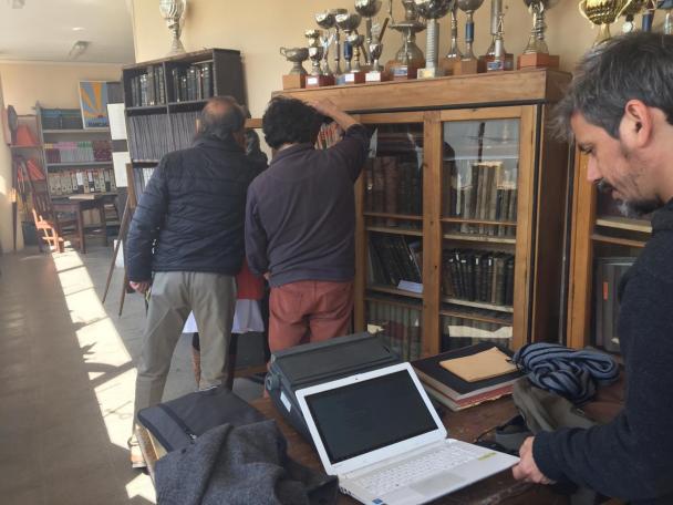 Searching for archives among the school trophies