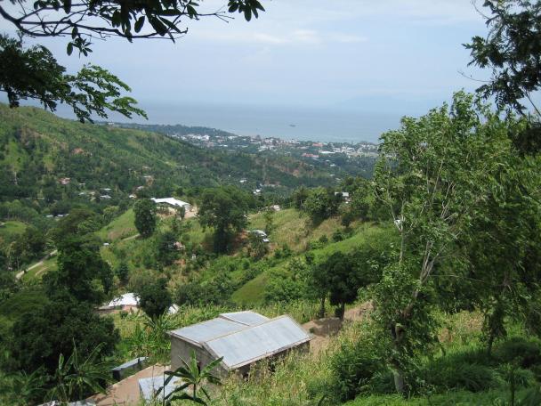 A view of Dili from the hills to the south